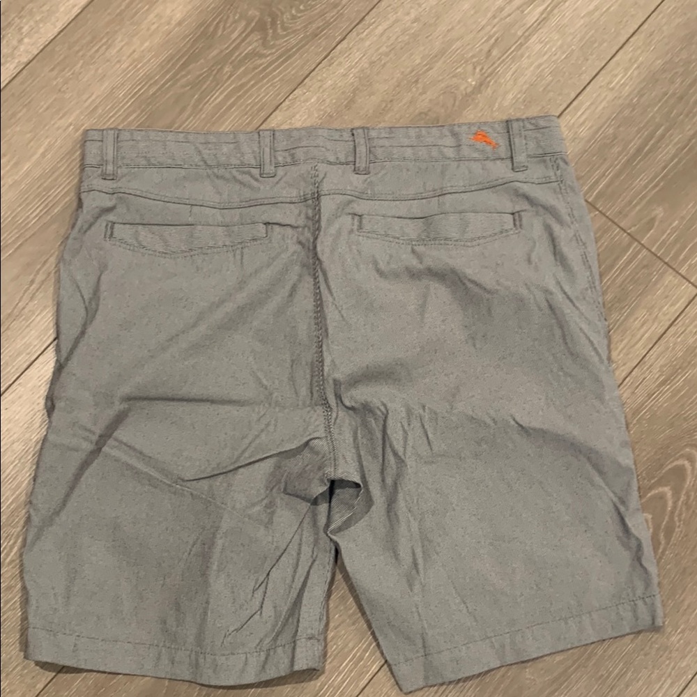 Tommy Bahama Gray Stripe Flat Front Shorts